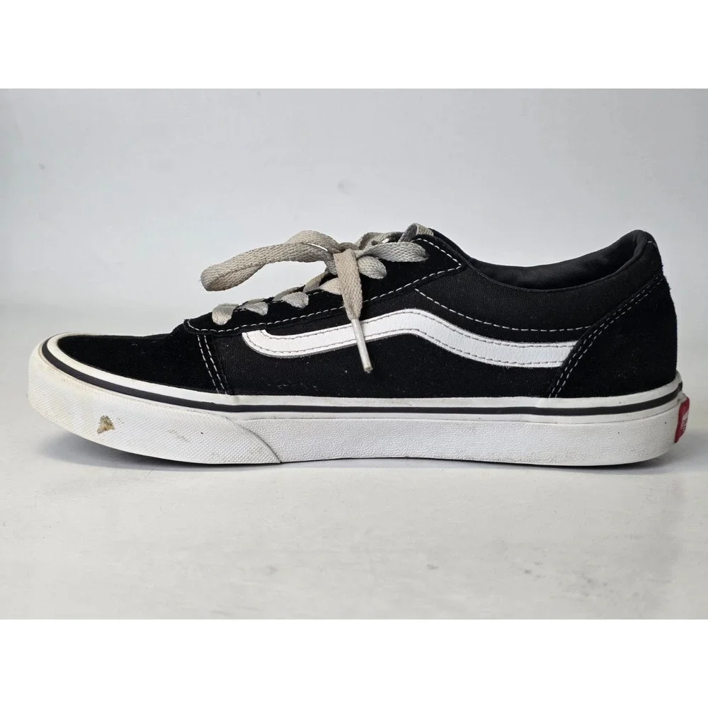 Vans Old School Youth‎ Sneakers Size 6 Black White Suede Canvas Low Top Shoes